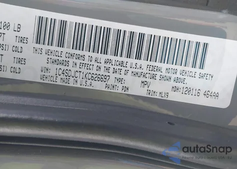 2019 Dodge Durango R/T Awd from USA, damaged, VIN 1C4SDJCT1KC626697